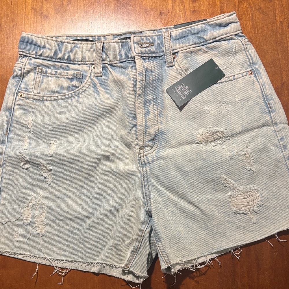 Wild Fable Light Blue Distressed Jean Shorts